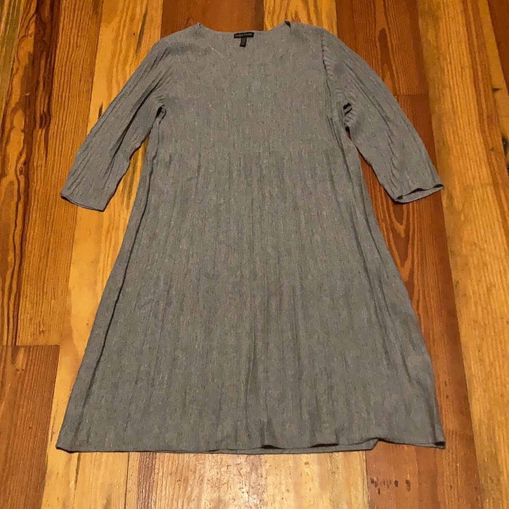 Eileen Fisher Gray Long Sleeve Dress